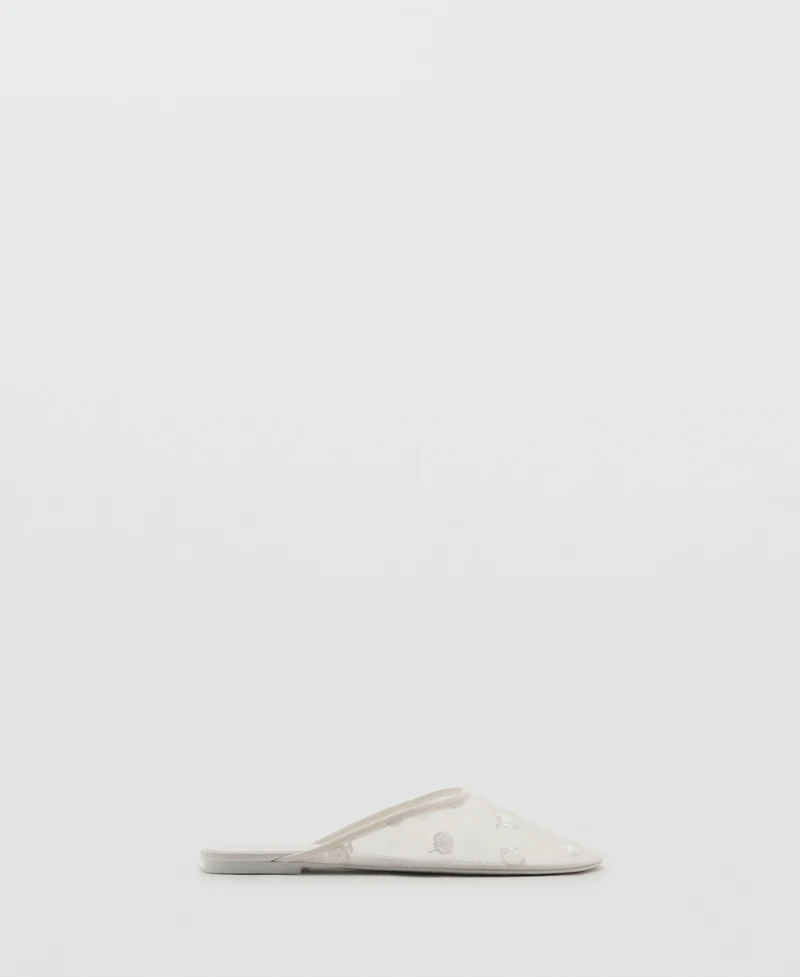 Mango Women's Embroidered Mesh Shoes