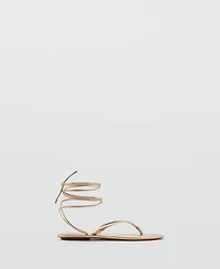 Mango Women's Strips Sandals
