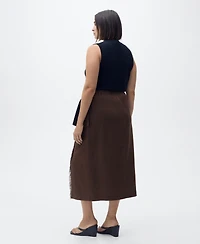 Mango Women's Linen Sarong Skirt