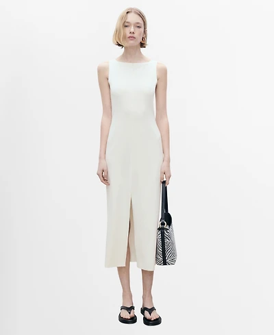 Mango Women's Boat-Neck Knitted Dress
