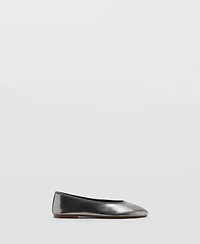 Mango Women's Metallic Ballet Flats