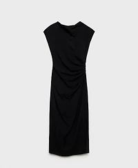 Mango Women's Draped Straight Dress