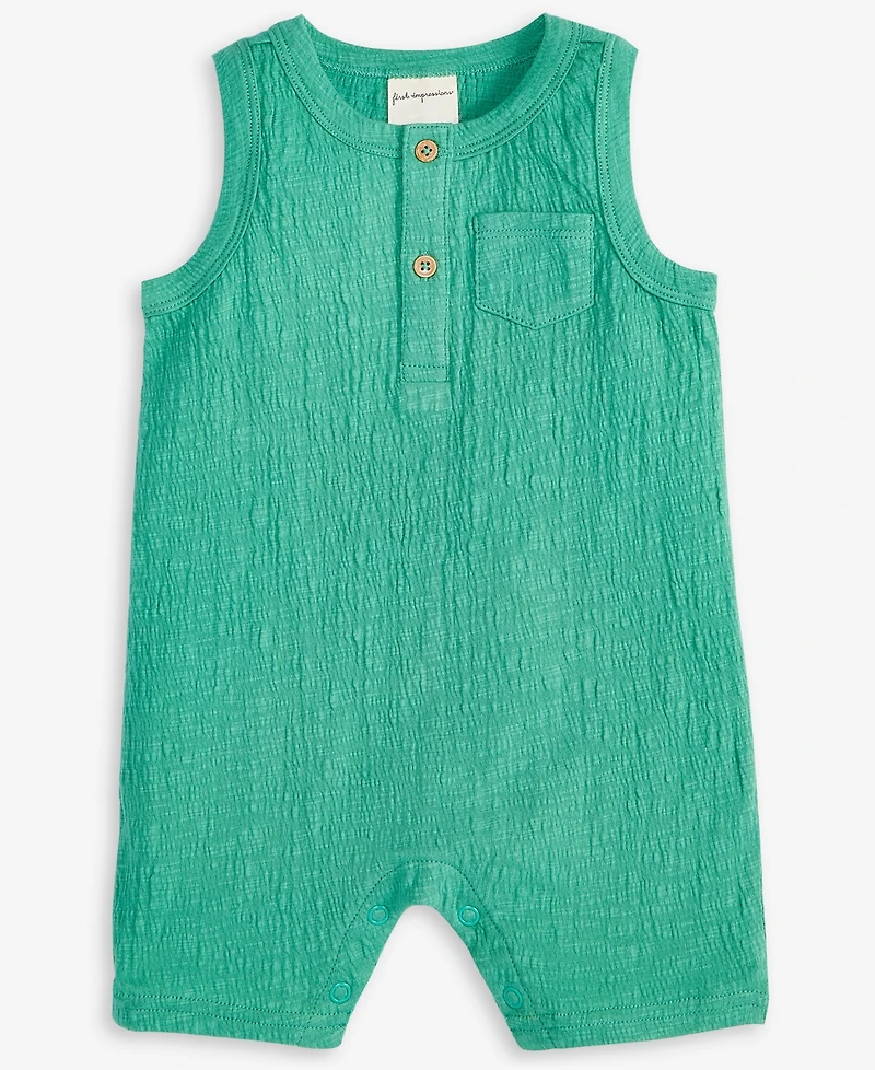 First Impressions Baby Boys Knit Gauze Sunsuit, Exclusively at Macy's