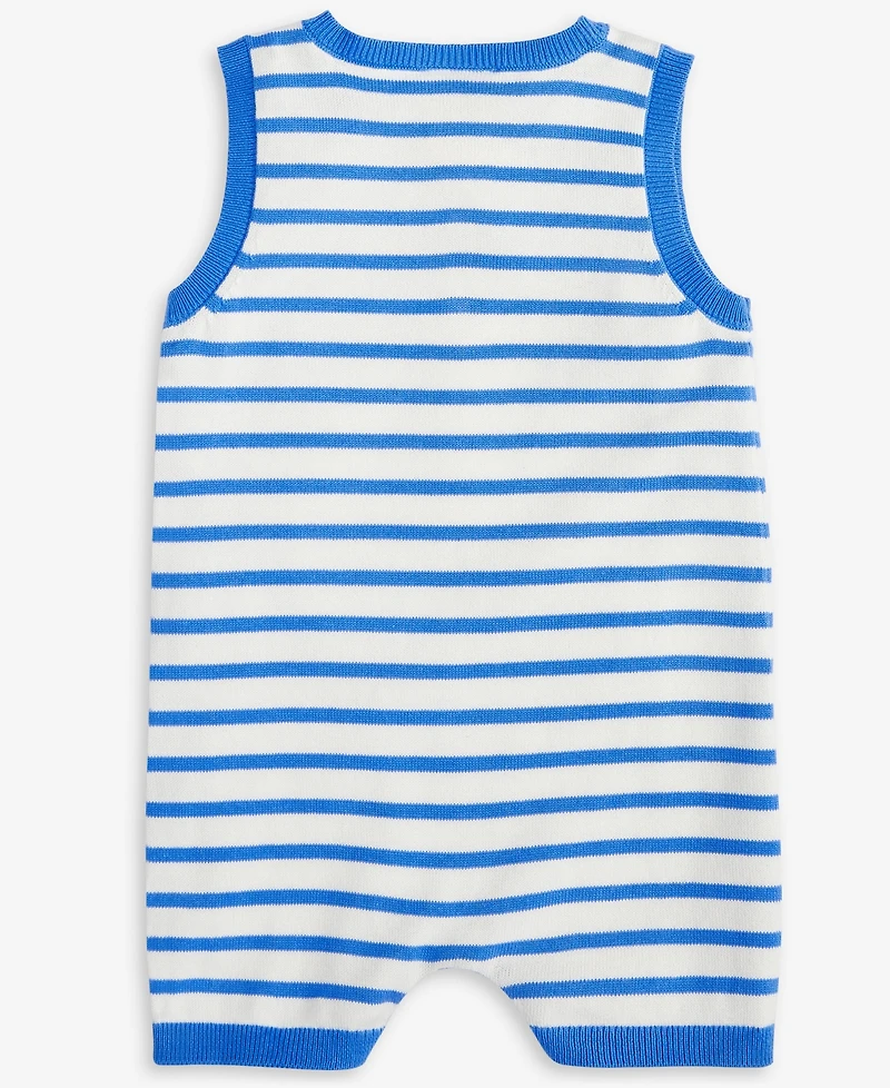 First Impressions Baby Seaside Striped Cotton Romper, Exclusively at Macy's