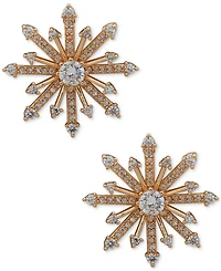 Anne Klein Gold-Tone Cubic Zirconia Star Stud Earrings