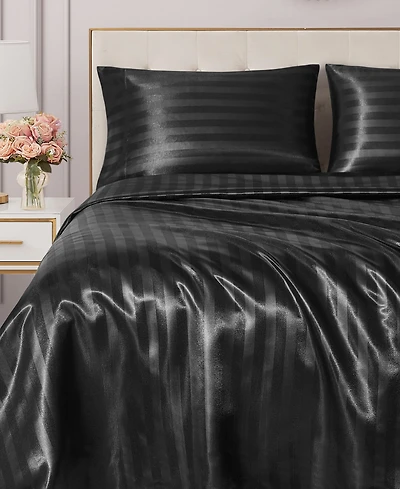 Juicy Couture Satin Damask 4-Pc. Sheet Set