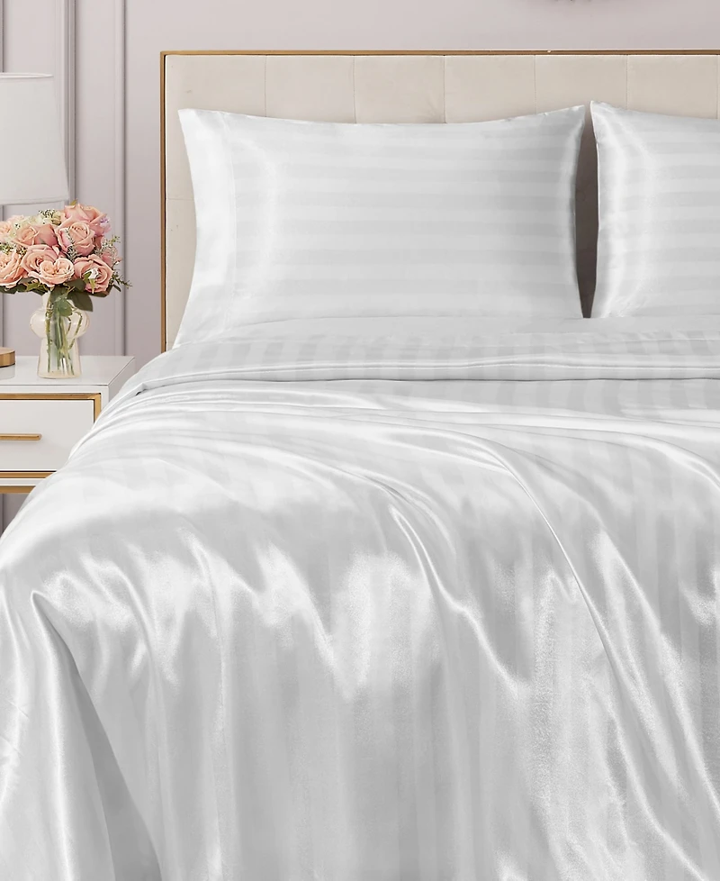 Juicy Couture Satin Damask 3-Pc. Sheet Set