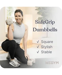 WeGym SafeGrip Dumbbells Lower Set - 2, 3, 5, 8 lbs