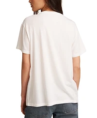 Lucky Brand Women's Rolling Stones American Flag Boyfriend Tee