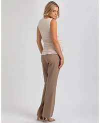 Pietro Brunelli Maternity Maternity Sleeveless Dolce Blouse with V-Neck and Side Ruching