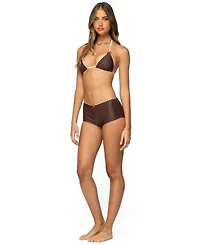 Edikted Women's Pinstripe Triangle Bikini Top