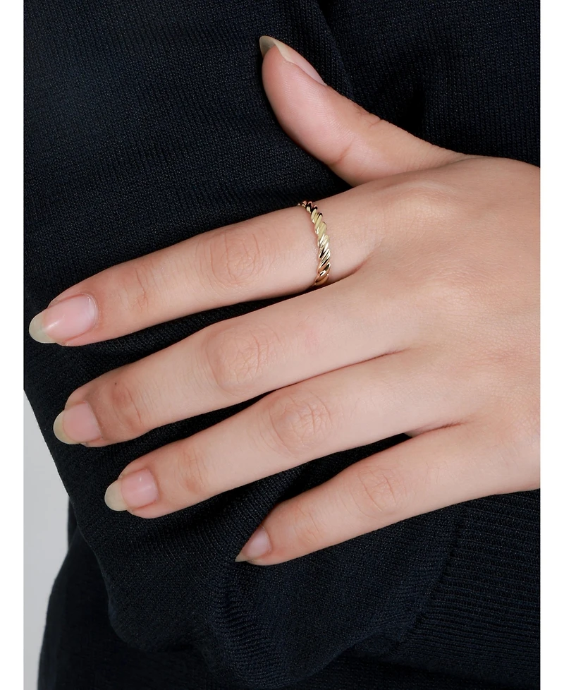Devata Twisted Rope Ring in 14K Gold