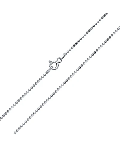 Bling Jewelry 150 Gauge Strong .925 Sterling Silver Shot Bead Ball Chain Necklace 16 18 20 24 Inch Nickle-Free Made In Italy