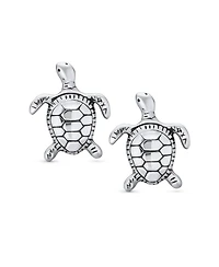 Bling Jewelry Set of 2 Hawaiian Sea Tortoise Turtle Dolphins Stud Earrings Sterling Silver