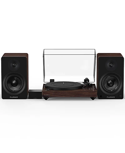 Fluance Reference RT82 High Fidelity Vinyl Turntable with PA10 Phono Preamp and Ai61 Powered 6.5" Bookshelf Speakers, Ortofon OM10 Cartridge, 120