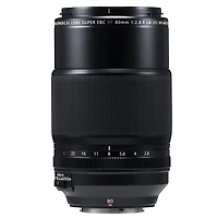Fujifilm Xf 80mm f/2.8 R Lm Ois Wr Macro Lens, Black, Bundle with 62mm Filter Kit, Flex Lens Shade, Lens Cleaner, Cleaning Kit, Lens Cap Tether, Mac