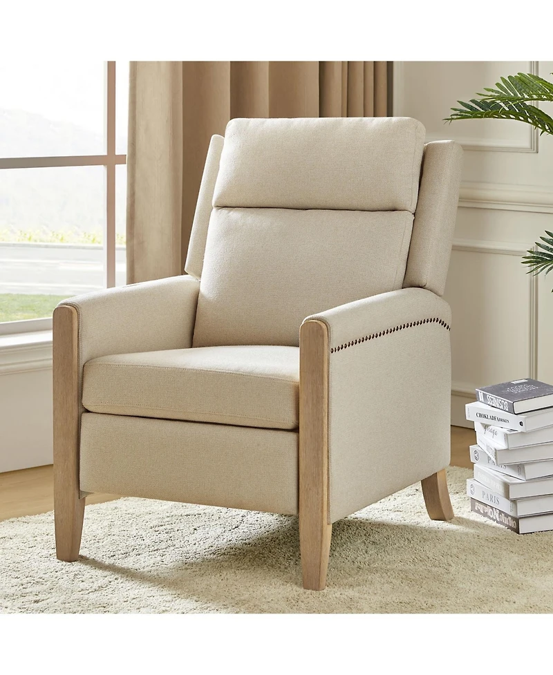 Dora 28.74" Wide Upholstered Push Back Recliner