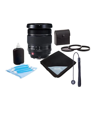 Fujifilm Xf 16-55mm f/2.8 R Lm Wr Lens, Bundle with ProOptic 77mm Filter Kit, Lens Wrap, Cleaning Kit, Lens Cap Tether