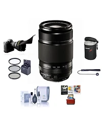 Fujifilm Xf 55-200mm f/3.5-4.8 R Lm Ois Lens, Bundle with 62mm Filter Kit, Mac Software Kit and Lens Shade