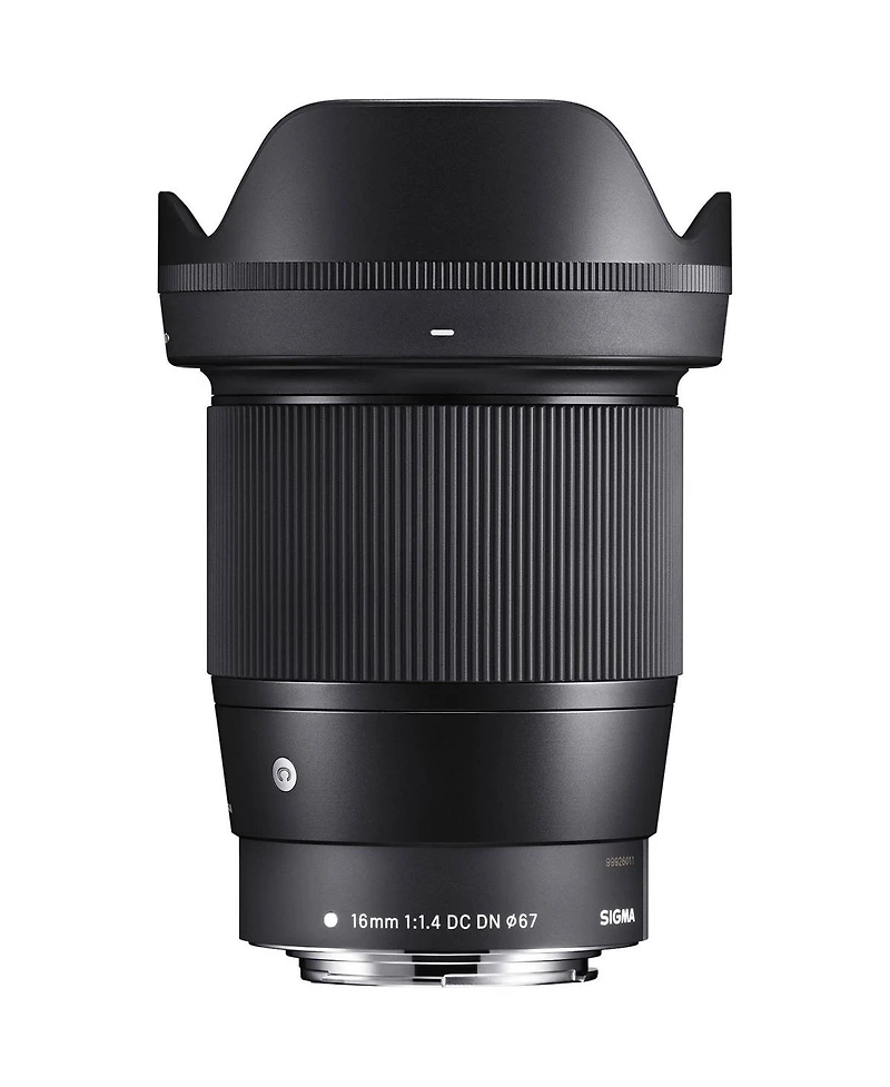 Sigma 16mm f/1.4 Dc Dn Contemporary Lens for Canon Ef-m, Black, Bundle with ProOptic 67mm Filter Kit, Flex Lens Shade, Cleaning Kit, Cap Tether, Lens