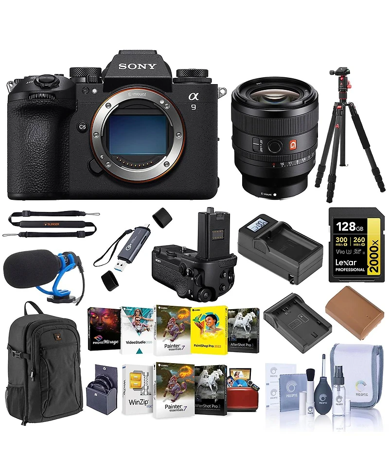 Sony Alpha a9 Iii Mirrorless Camera with Fe 50mm f/1.4 Gm Lens, Bundle with 128GB Memory Card, Software Kit, Battery and 67mm Filter Kit