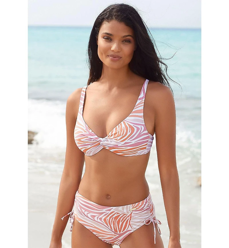 Lascana Women's Zebra Print Underwire Bikini Swimsuit Top Bra Sizing