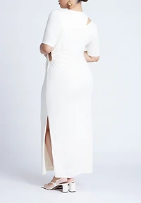 Eloquii Women's Cutout Detail Knit Maxi Dress