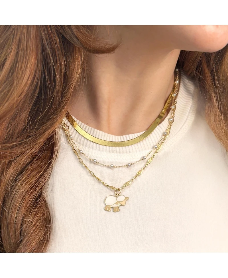 The Lovery Enamel Sheep Charm 14K Gold