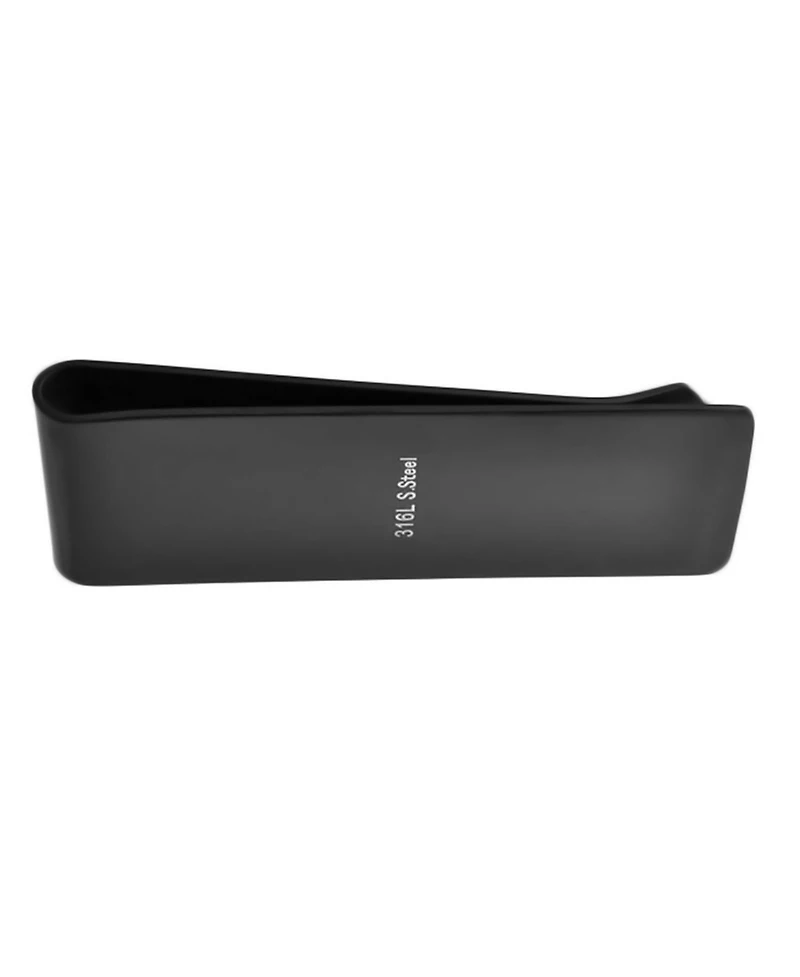 Bling Jewelry Set of 2 Large Wide Strong Money Clip Card Holder Black Gold Stainless Steel