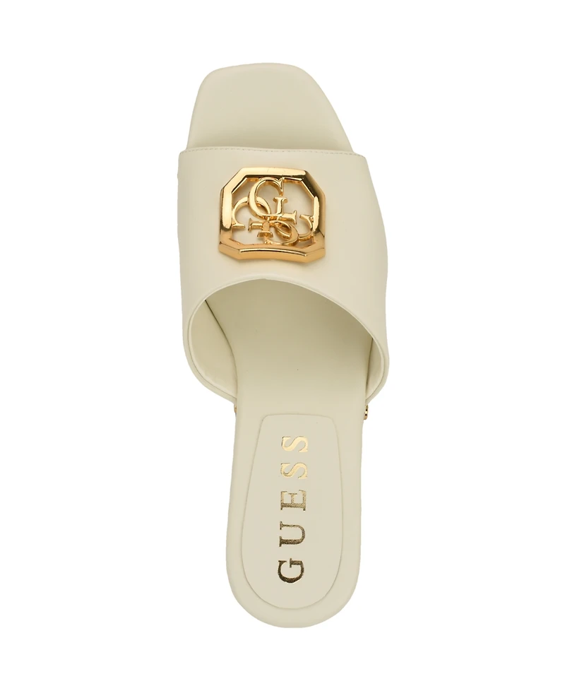 Guess Women's Qisha Quattro G Studded Block Heel Platform Sandals