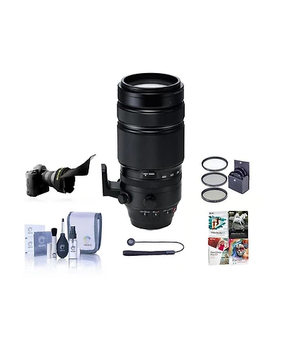 Fujifilm Xf 100-400mm f/4.5-5.6 R Lm Ois Wr Lens, Bundle with 77mm Filter Kit and Pc Software Kit