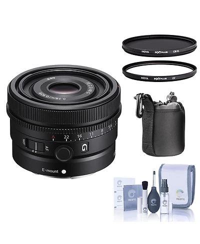 Sony Fe 40mm f/2.5 G Lens for Sony E, Bundle with Hoya 49mm Uv+Cpl Filter Kit, Cleaning Kit