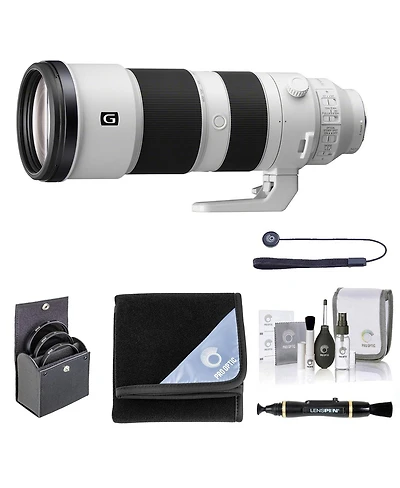 Sony Fe 200-600mm f/5.6-6.3 G Oss Lens for Sony E, Bundle with ProOptic 95mm Filter Kit, Lens Wrap, Lens Cleaner, Cleaning Kit, Universal Lens Cap Tet