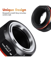 K&F Concept Kf M10105 High-precision Lens Adapter Ring, Matte Paint, Orange Secondary Oxide, M42-nex Pro