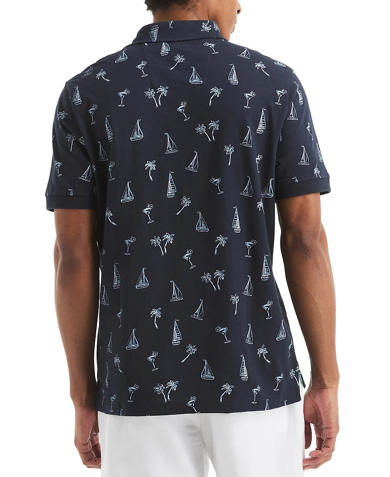 Nautica Men's Classic-Fit Sailboat Graphic Polo Shirt