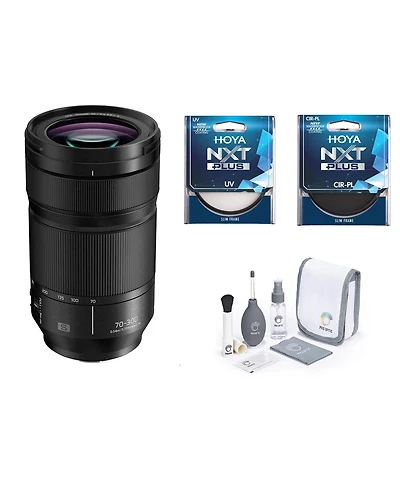 Panasonic Lumix S 70-300mm f/4.5-5.6 Lens for L Mount, Bundle with Hoya Nxt Plus 77mm Cpl+Uv Filter Kit, Cleaning Kit