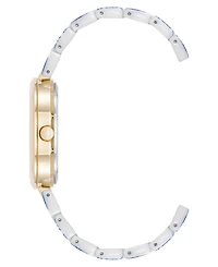 Anne Klein Women's Quartz Flower Pattern Ceramic Bracelet Watch