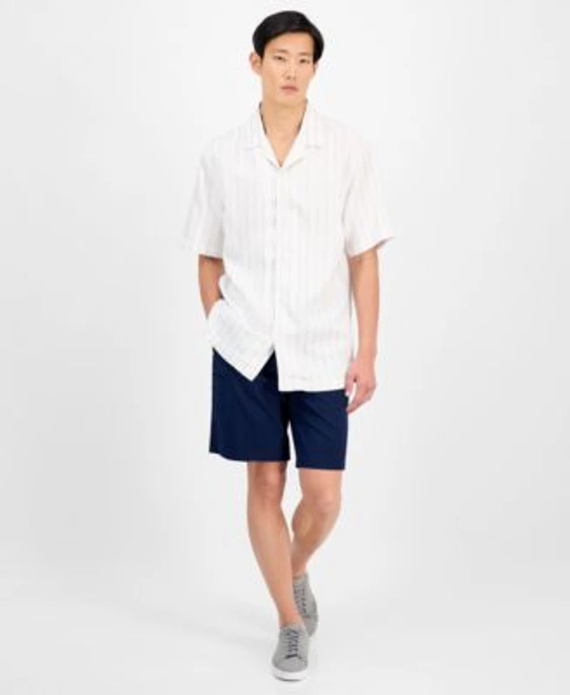 Alfani Mens Stripe Shirt Bermuda Shorts Exclusively At Macys