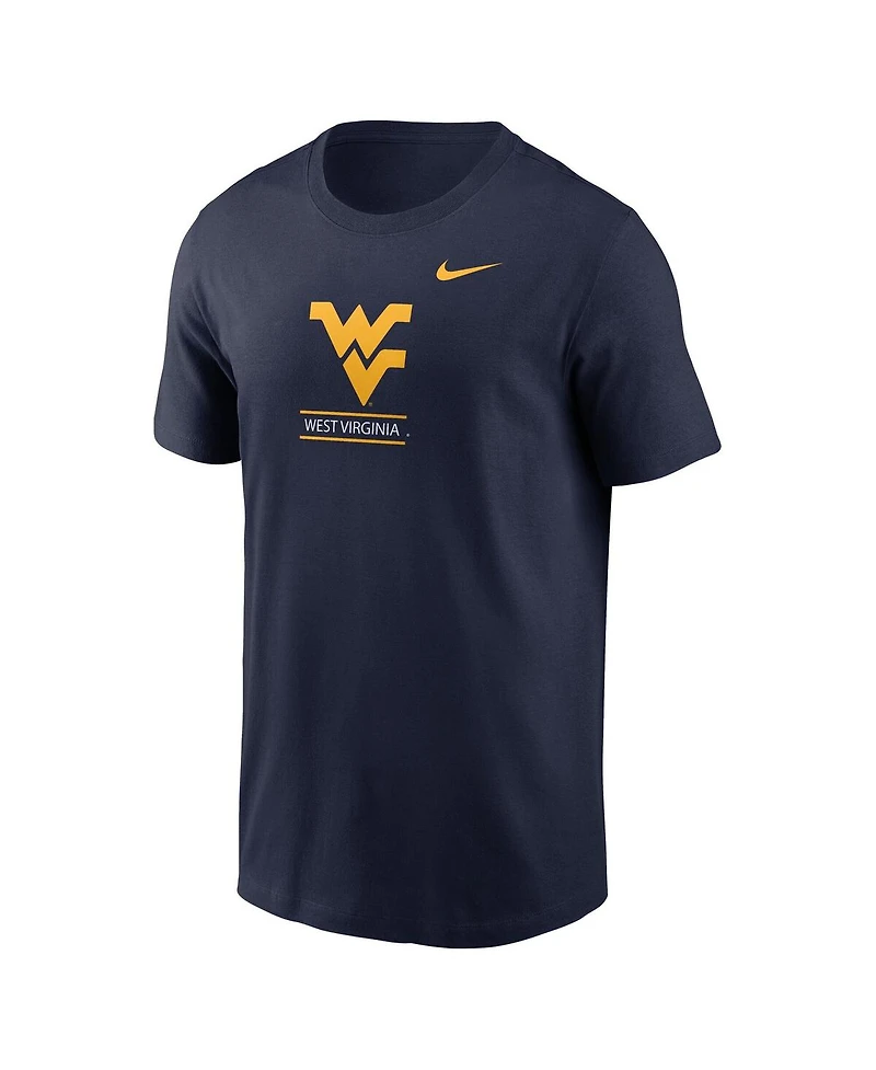 Nike Men's Navy West Virginia Mountaineers 2-Hit T-Shirt