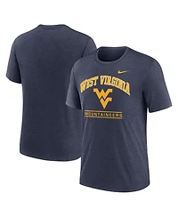 Nike Men's Navy West Virginia Mountaineers Arch Over Logo Tri-Blend T-Shirt