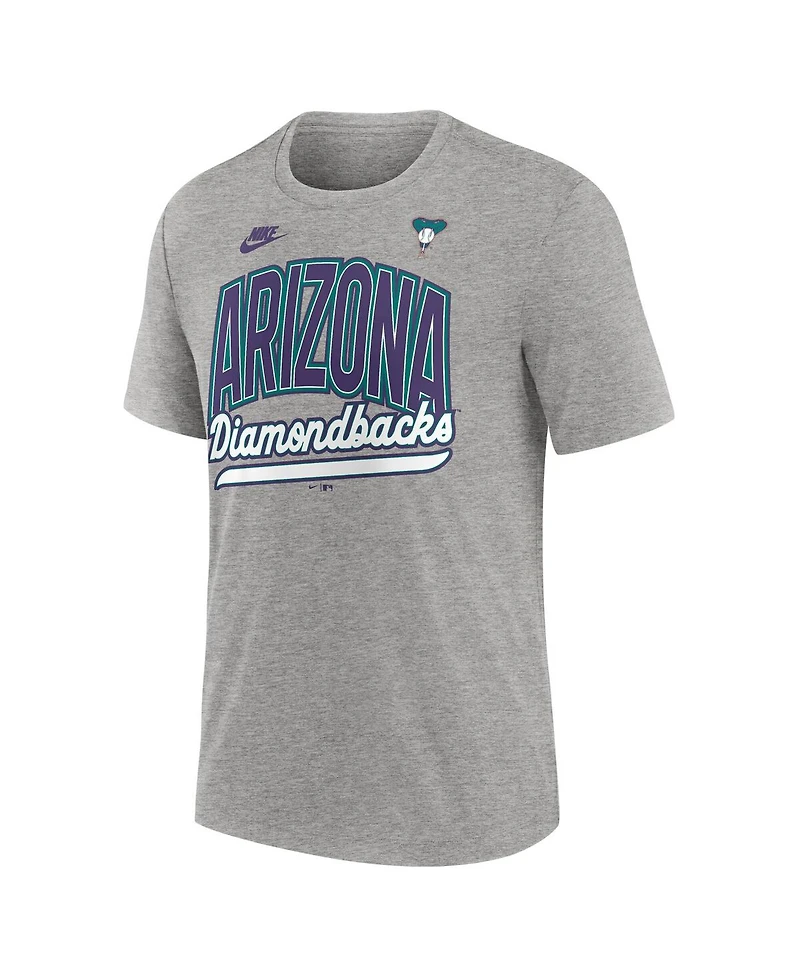Nike Men's Heather Gray Arizona Diamondbacks Cooperstown Collection Retro Tri-Blend T-Shirt