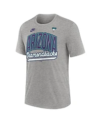 Nike Men's Heather Gray Arizona Diamondbacks Cooperstown Collection Retro Tri-Blend T-Shirt