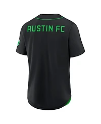 Fanatics Men's Black Austin Fc Injury Time Baseball Jersey