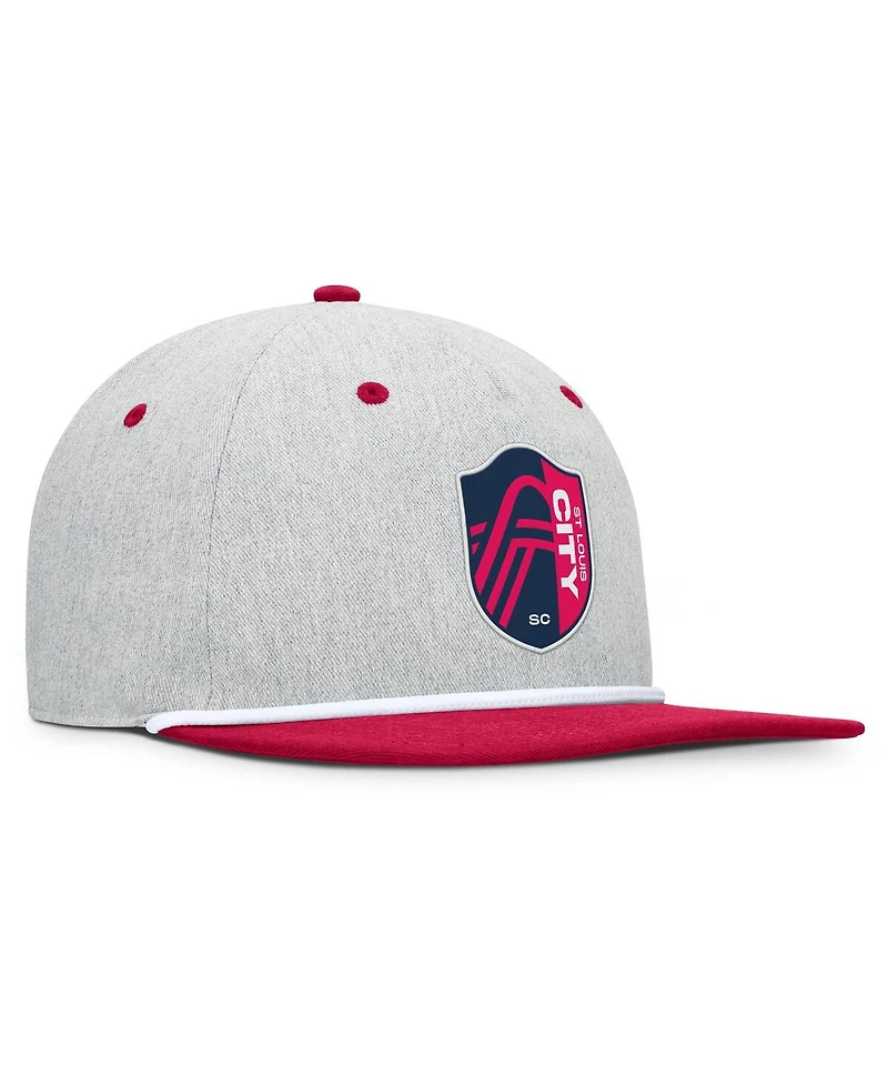 Fanatics Men's Heather Gray St. Louis City Sc Chip Golfer Snapback Hat