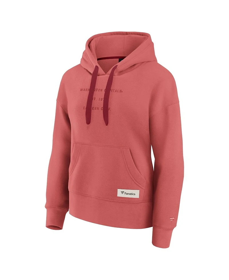 Fanatics Women's Red Washington Capitals Elements Future Ground Subtle Tonal Pullover Hoodie