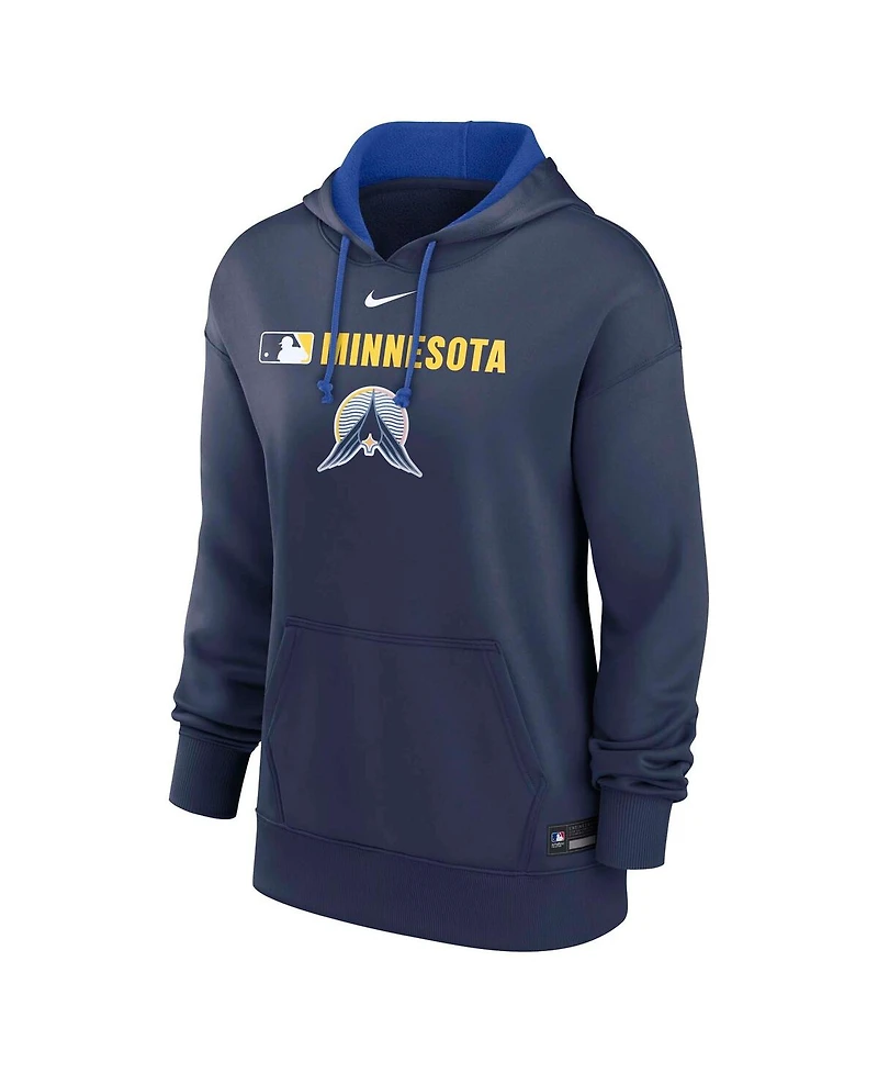 Nike Women's Navy Minnesota Twins Authentic Collection City Connect Performance Pullover Hoodie