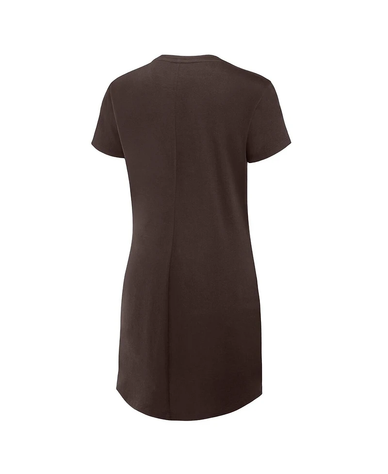 Fanatics Women's Brown San Diego Padres Relaxed fit Drape T-Shirt Dress