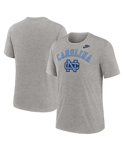 Nike Men's Heather Gray North Carolina Tar Heels Legacy Arch Tri-Blend T-Shirt