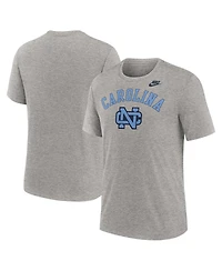 Nike Men's Heather Gray North Carolina Tar Heels Legacy Arch Tri-Blend T-Shirt