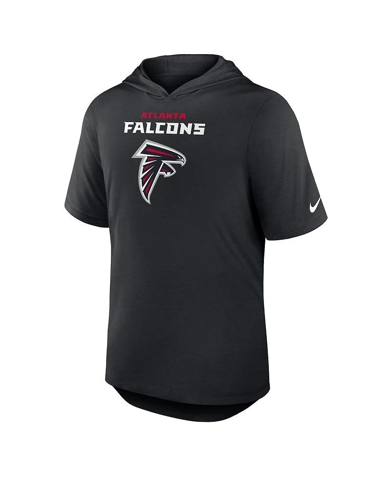 Nike Men's Black Atlanta Falcons Lockup Tri-Blend Hoodie T-Shirt